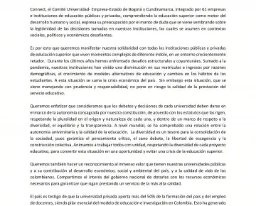 comunicado a la opinión pública 